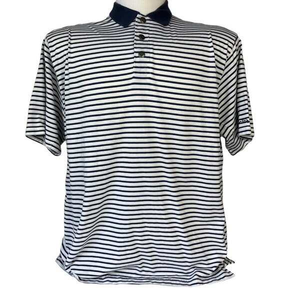 Cabelas Outfitter Series Polo Shirt Mens Large Blue White Golf - Picture 1 of 10